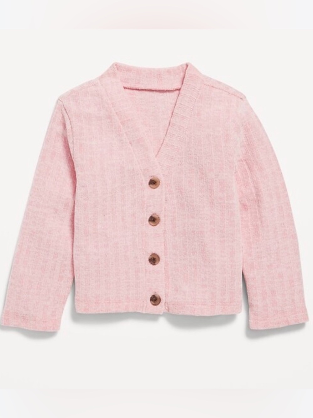 🍊5/$25 NWOT Old Navy Pink Ribbed Button-Front Cardigan Size 18-24m